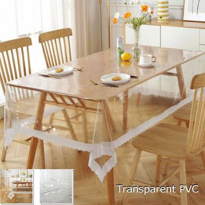 NEW ins Lace Soft glass transparent PVC plastic oilcloth Table cloth cover waterproof tablecloth Christmas NEW year party decor