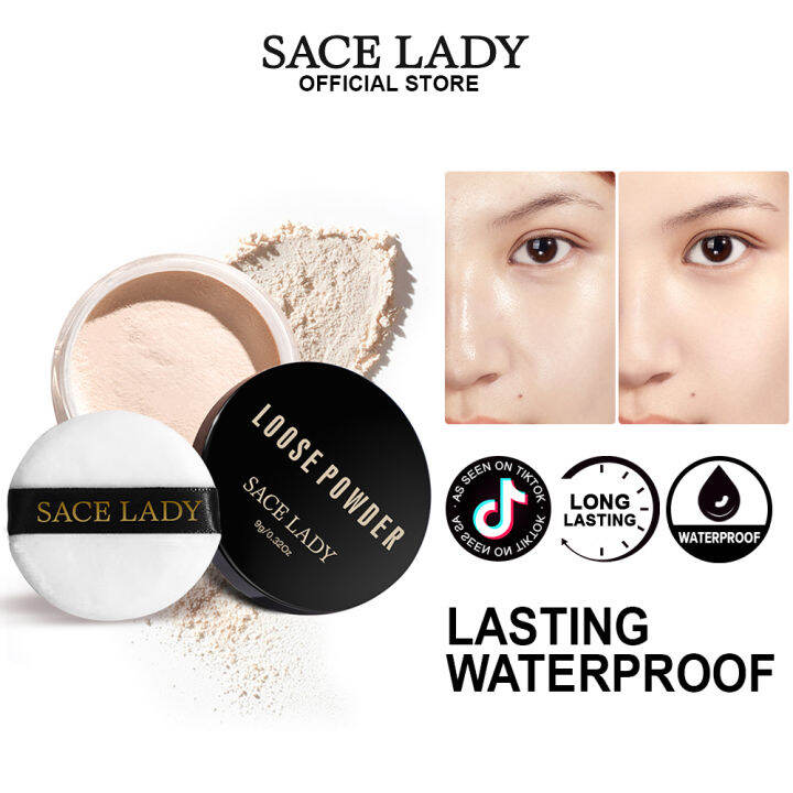 SACE LADY Matte Finish Loose Powder For Oily Skin Poreless Oil Control ...