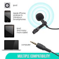 Lavalier Clip Mini mic Microphone recording studio Omnidirectional Mic with On System Perfect for computer laptop phone