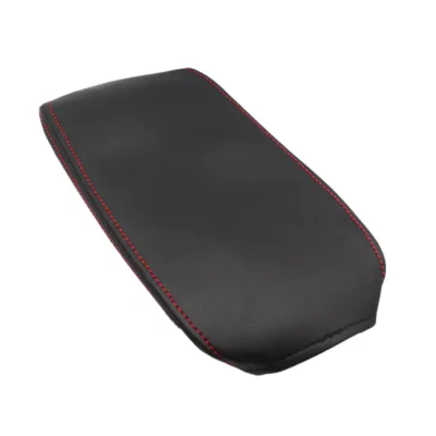 Armrest Center Console Cover Armrest Box Pad for Toyota Corolla E210 2019 2020 Leather Synthetic (Black with Red Line)