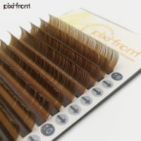 16rows coffe brown individual eyelash extension Premium Mink  soft natural lashes C D Curl individual eyelash extension Hand Tool Parts Accessories