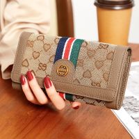 Womens Long Genuine Cow Leather + Canvas Wallet Large-capacity Purse Phone Handbag Card Holder Hasp Clutch 8-5 Wallets