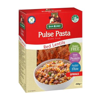 San Remo Pulse Pasta Red Lentils Spirals 250g ซานรีโม่พอลท์พาสต้า เร้ด เลนทิล สไปรัล ขนาด 250 กรัม (9300)