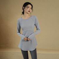 [COD] autumn and winter sports top womens loose running blouse quick-drying T-shirt long-sleeved net red slimming fitness