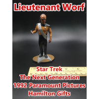 ฟิกเกอร์ Star Trek หายาก ปี 1992 "Lieutenant Worf" Star Trek The Next Generation Figure 4"  Paramount Pictures Hamilton