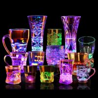 【CW】 New Flashing Cup Wine Beer Mug Beverage Drinking Glass Glowing Supplies