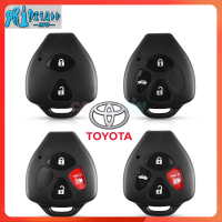 RTO Rumah/casing Kunci รีโมบิล2/3/4 Tombol Plastik Warna Hitam Untuk Toyota Camry 2007 2008 2009 2010 Avalon Corolla Matrix RAV4 Venza Yaris