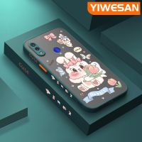 YIWESAN เคสสำหรับ Xiaomi Redmi โน๊ต7 Note 7 Pro Note 7S เคส Note7การ์ตูนน่ารักกระต่ายแฟชั่นบางมีน้ำค้างแข็งโปร่งใสเคสโทรศัพท์ขอบซิลิโคนคลุมทั้งหมดเคสกันกระแทกเคสป้องกันเลนส์กล้อง