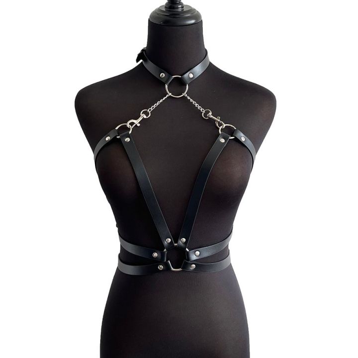 bdsm-new-sexy-womans-chain-lingerie-harness-lingerie-belt-strap-adjustable-pu-leather-bondage-neck-belt-gothic-harajuku-garter