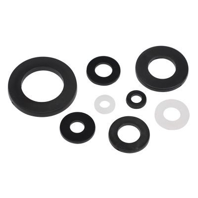 M2 m2.5 m3 m4 m5 m6 m8 m10 m12 White Black Plastic Nylon Flat Washer Plane Spacer Seals Insulation Gasket Ring For Screw