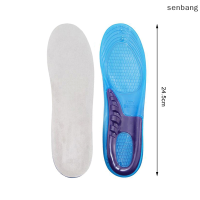 ?SEN? Shock-absorbing Insole orthotic Arch สนับสนุนอาการปวดเท้านวดซิลิโคนเจลนุ่มกีฬารองเท้า Anti-shock insoles Pad Man Women
