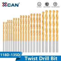 XCAN Twist Drill Bit  Titanium Coated HSS Metal Drills HSS Gun Drill Bit For Metal Woodworking Tool Hole Cutter  Drills Drivers