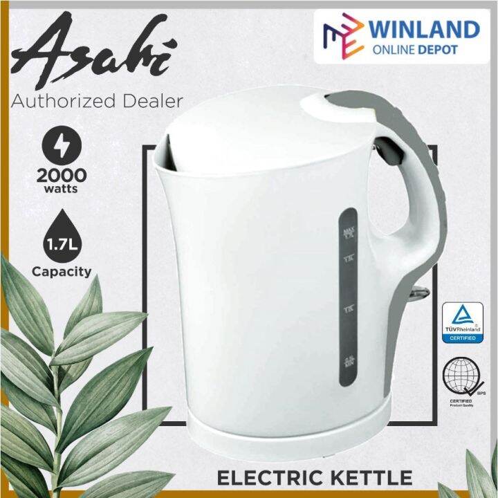 ASAHI by Winland Kettle Electric Water Heater w/ High Temp Body 2000W ...