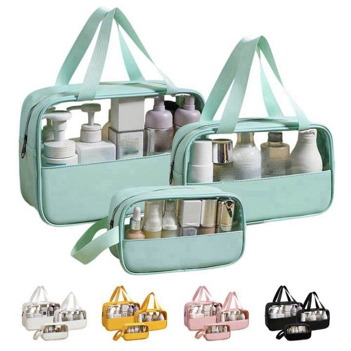 patchwork-cosmetic-bag-makeup-storag-bag-translucent-large-capacity-bath-bag-waterproof-travel-storage-bag