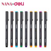 NANA ปากกาเคมี 9 สี ปากกาหลายสี ปากกาสีหัวเล็ก ปากกาสี 0.45 mm มาร์คเกอร์ ไม่มีกลิ่น ปลอดภัย หัวปากกา0.45มม. แพ็ค9สี