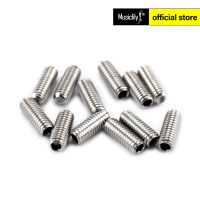 M3X8mm เมตริก Musiclily Pro สกรูความสูงของอานสแตนเลสสำหรับเบสบริดจ์กีต้าร์ไฟฟ้านำเข้าสีดั้งเดิม (ชุด12ชิ้น)