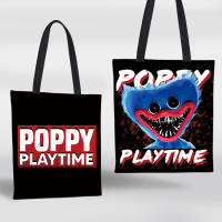 [COD] บ๊อบบี้เล่นรอบเวลา Poppy Playtime กระเป๋าผ้าใบกระเป๋าสะพายกระเป๋าเป้สะพายหลังเก็บของช้อปปิ้ง Christmas Gift