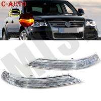 รถด้านหลังดูกระจกไฟเลี้ยว LED Amber โคมไฟซ้ายขวาสำหรับ VW Touareg 2007 2008 2009-2011 7L6949101C 7L6949102C