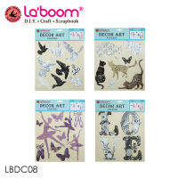 Laboom (ลาบูม) สติ๊กเกอร์ตกแต่ง สติ๊กเกอร์แต่งบ้าน สติ๊กเกอร์ลายนก ลายแมว ลายผีเสื้อ ลายตัวอักษร รหัส  LBDC08