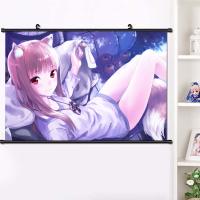 Anime Manga Spice and Wolf Holo Cosplay Wall Scroll Mural Poster Wall Hang Poster Home Decor Art Collection Gift