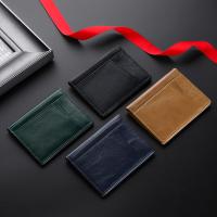 Dompet pria kulit asli Super ramping dompet pria kulit asli tempat kartu kredit Mini dompet kartu tipis dompet kecil untuk wanita