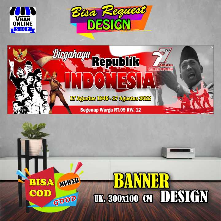 Spanduk Banner Dirgahayu Republik Indonesia Kemerdekaan Ri Bagus Murah Lazada Indonesia 9938