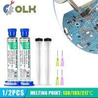 △ Low Temperature Lead-free Syringe smd Solder Paste Flux For Soldering Led Sn42Bi58 Sn63Pb37 SMD Repair Welding paste