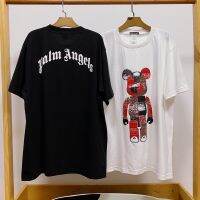 เสื้อยืด Palm Angels ผ้าหนานุ่ม ไม่หดไม่ย้วย เสื้อยืดแขนสั้นสำหรับผู้ชายและผู้หญิง