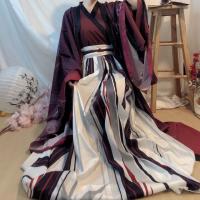 【CW】 Jin made Hanfu Men 39;s and Women 39;s Same Style Wei Jin Style Cross collar Waist length Skirt Everyday Autumn and Winter