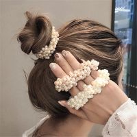 【YF】❒❈✆  Fashion Faux Hair Rope Multicolor Beads Scrunchie Ponytail Holder Elastic Hairband Accessories for Headwear