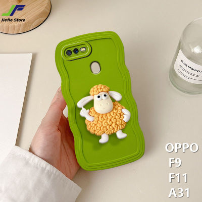 Jiefie เคสโทรศัพท์แกะน่ารักสำหรับ OPPO  F9 / OPPO F11 / OPPO A31 ความคิดริเริ่มคลื่นขอบแฟชั่นนุ่ม TPU ตาแมว