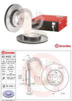 09 A455 11 จานเบรค ล้อ F (ยี่ห้อ BREMBO) รุ่น UV HONDA Civ FD 2.0, FB, FC FK ปี 2016-&amp;gt; /HONDA Accord Hybrid ปี2014