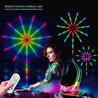 94/156LED Firework Lights with Music Sound Remote Control DC 5V Firework LED Strip Lights for Room Decor Wedding Party Christmas