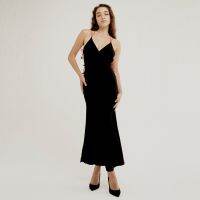 BLACKDOG BKK-SS2305-hibiscus maxi dress-เดรสยาวตกแต่งสายถักชบา