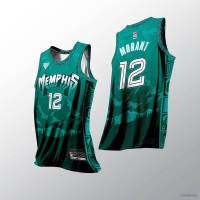 เสื้อกีฬาบาสเก็ตบอล Estar Memphis Grizzlies Morant ขนาดใหญ่ สีเขียว สําหรับผู้ชาย และผู้หญิง