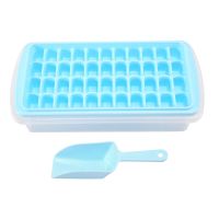 Ice Cube Tray with Lid and Bin, 44 Nugget Silicone Ice Tray for Freezer, Comes with Ice Container, Scoop and Cover