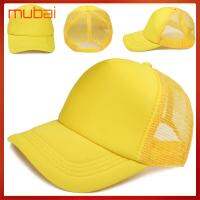 MUBAI Unisex เรียบง่าย ฮิพฮอพ หมวกตาข่ายธรรมดา หมวกเบสบอล ซุนหัต หมวก Trucker