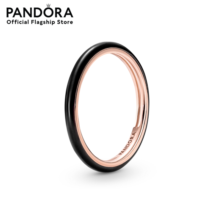 pandora-14k-rose-gold-plated-ring-with-black-enamel