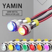 6mm Metal Indicator Light 220V LED Signal Lamp 6V 12V 24V Power Supply With 150mm Wire Connector Save Electricity