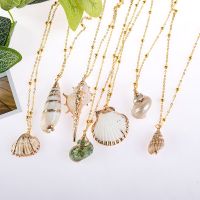 SHILI เครื่องประดับแฟชั่นผู้หญิง Boho Cowrie เปลือกหอยสร้อยคอเครื่องประดับจี้สังข์