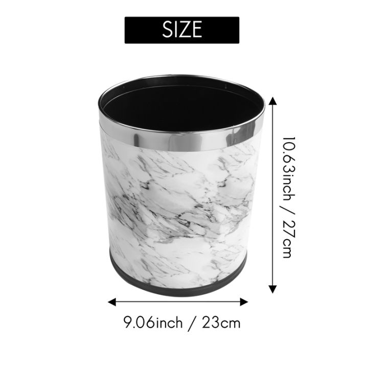 marble-pattern-10l-trash-can-bin-buckets-diameter-23cm-height-27cm-waste-bins-living-room-bathroom-kitchen-dustbin-trash-bin