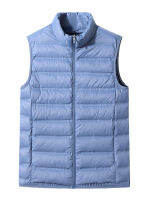 90 เป็ดสีขาวลงเบาะฤดูหนาว Ultra-Light เสื้อกั๊กผู้ชายเสื้อแขนกุด Slim ปักเป้า Waistcoat Warm Gilet เสื้อ Plus ขนาด8XL