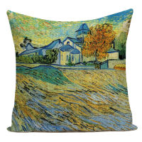 Van Gogh Oil Painting Cushion Cover Vintage Art Decorative Countryside Pillowcase for Livingroom Decor Sofa Throw Pillow Cover