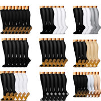 Compression Socks 3 or 6 Pairs Running Cycling Women and Men Compression Socks Hiking Cycling Compression Socks XXL XL S M