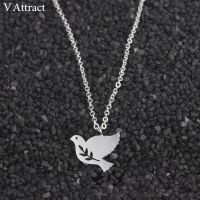 V Attract 2017 Cute Branch Bird Pendants Necklace Women Fashion Jewelry Chain Peace Dove Choker Couple Charm Collier