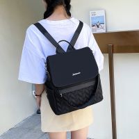 Large-Capacity Backpack Female Trendy Embroidered Oxford Cloth College Student School Bag Can Shoulder Multifunctional S 【AUG】