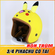 HCMMũ Bảo Hiểm 3 4 ASAMA Có Tai - Siêu Cute - Pikachu thumbnail
