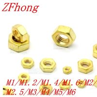 50 pcs/lot M2/M2.5/M3/M4/M5/M6 Kuningan Hex Nut