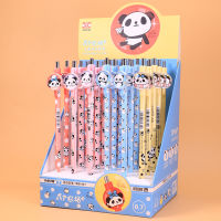 30 pcslot Cartoon Panda Mechanical Pencil Cute 0.50.7mm Student Automatic Pen For Kid School Office Supply