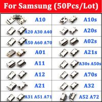 [HOT] 50Pcs USB สายเชื่อมต่อสัญญาณ Charger ชาร์จพอร์ตสำหรับ Samsung A20 A30 A50 A70 A51 A21s A01 A30s A20s A50s A11 A31 A52 A02s A32 A72